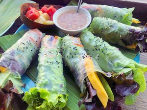 Spring rolls  at Mr Green in Chiang Mai