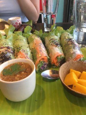 Fresh spring rolls 🌱👏🏼 at Mr Green in Chiang Mai