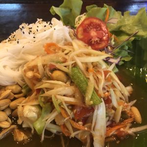 Papaya salad at Mr Green in Chiang Mai
