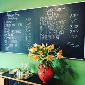 Best barista coffee variety at Miss Green Bean in Potsdam