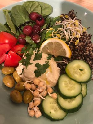 daily new vegan lunch bowl at Miss Green Bean in Potsdam
