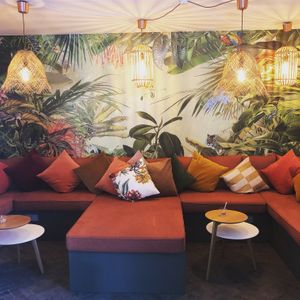 Very cozy interior at Miss Green Bean in Potsdam