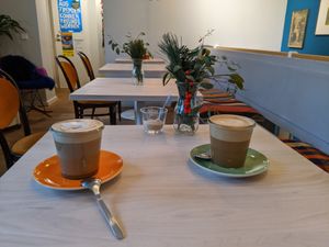 inside at Miss Green Bean in Potsdam