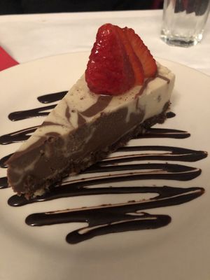 Vegan white chocolate vanilla cheesecake at Peña Pachamama in San Francisco