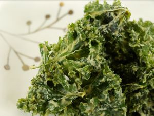 Housemade organic kale chips at Peña Pachamama in San Francisco