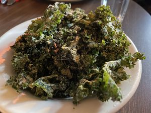 Kale chips  at Peña Pachamama in San Francisco