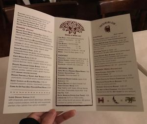Menu at Peña Pachamama in San Francisco