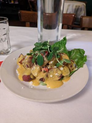 Papa a la huancaína at Peña Pachamama in San Francisco