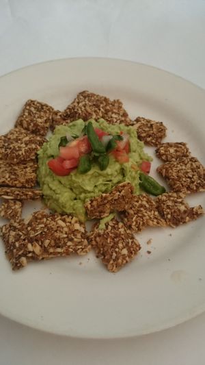 Raw crackers at Peña Pachamama in San Francisco
