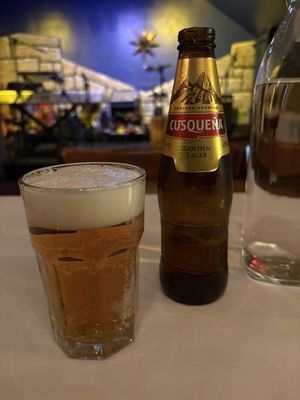 Peruvian beer    at Peña Pachamama in San Francisco