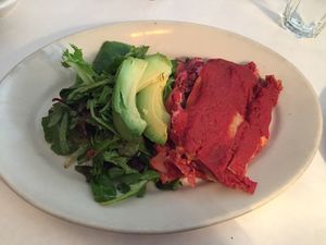 Vegan lasagna  at Peña Pachamama in San Francisco