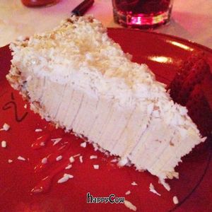 raw coconut cream pie at Peña Pachamama in San Francisco