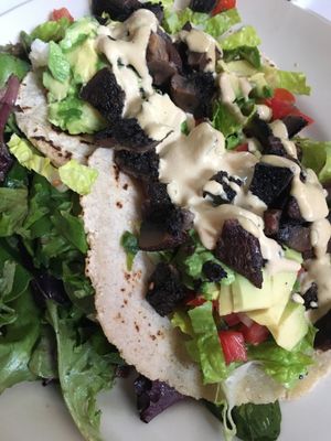 Tacco with Portobello at Peña Pachamama in San Francisco