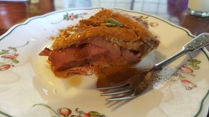Pink apple pie at Kishin Natural Vegetarian in Ise