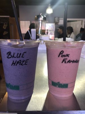 Blue haze smoothie = the best smoothie of all time  at NRG  in Nassau