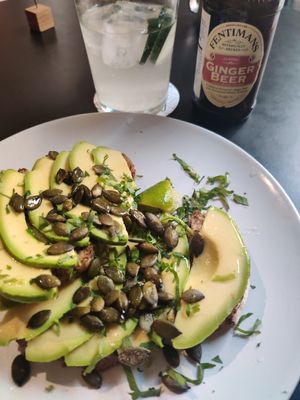 Avocado toast with lime. Tasty. at Federal Cafe in Barcelona
