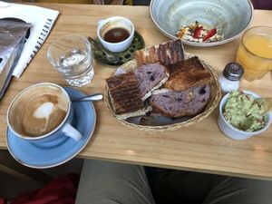 Guacamole and tostados although I cut off most of the guacamole. A very healthy portion- absolutely delicious. The tostados is made from fresh pan integral. Also amazing  at La Panetteria in Lima
