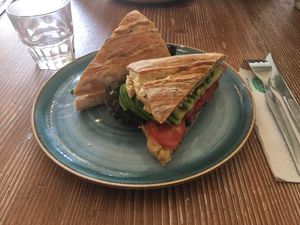 Vegan sandwich  at La Panetteria in Lima