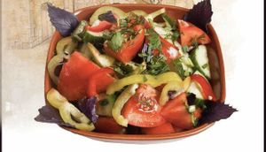 Summer salad at Hin Zangezur Pandok in Yerevan