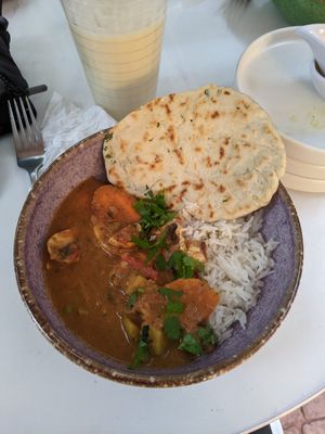 Mushroom curry at Naan in Mexico City