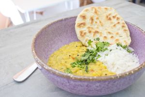 Parippu: curri de lenteja roja (masoor dal) at Naan in Mexico City