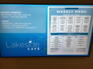 Lakeside Cafe Menu Board at Lakeside Cafe in Orlando