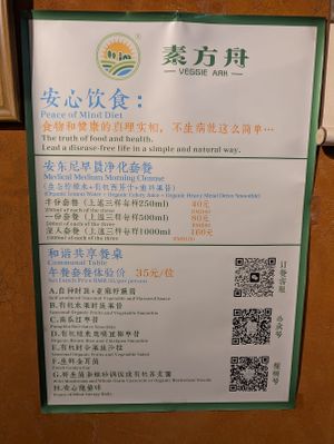 Small lunch menu at Veggie Ark 素方舟 - Sù Fāng Zhōu in Dali