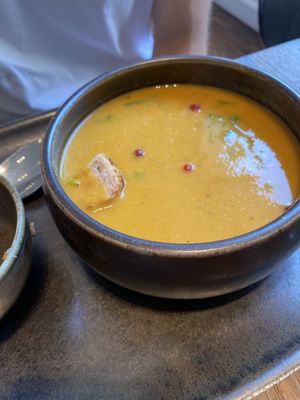 Indian lentil soup at Green House  in Brussels