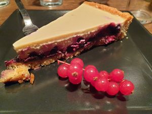 Blueberries and vanilla pie at Green House  in Brussels