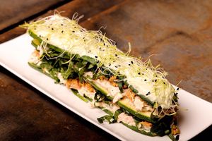 Zucchini lasagna raw at Green House  in Brussels