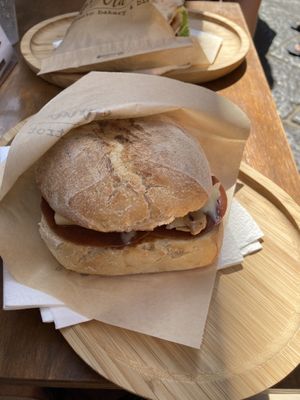Ciabatta mushroom panini at A'Marenna in Sorrento