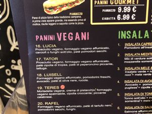 Vegan options at A'Marenna in Sorrento
