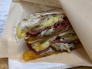 Lucia vegan sandwich at A'Marenna in Sorrento