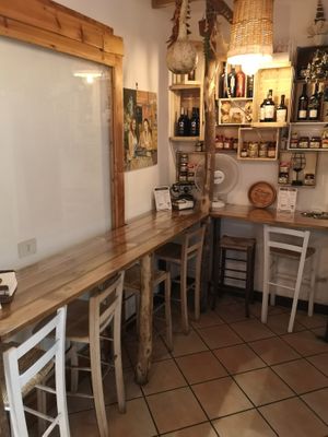 Inside siting at A'Marenna in Sorrento