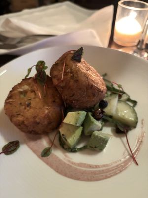 Heart of palm cakes   at Plonk in Bozeman
