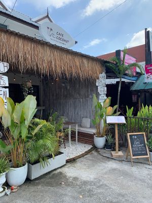 Outside Cafe Cocohut, not far from the Phae Gate at Cafe Coco Hut in Chiang Mai