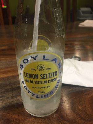 Lemon soda at One Love Vegetarian in Toronto