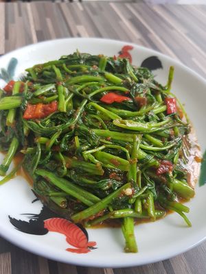 Fried Kang Kong at Little Veggie House in East Singapore