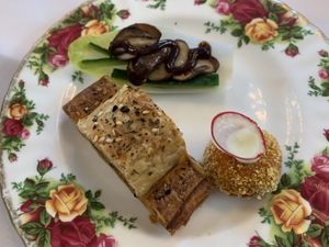 Mini Arancini ball was SOOOO good and crispy!  at The Tea Room in Sydney