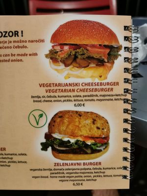 Vegan burger at VIKI BURGER in Koper