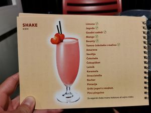 Vegan milkshake with coconut or soy milk. at VIKI BURGER in Koper