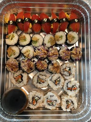 Sushi at The Vegan Butcher's Choice in Brussels