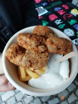 Chickn bowl at The Vegan Butcher's Choice in Brussels