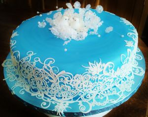 Chocolate wedding cake at Vegan Comfort in Auckland