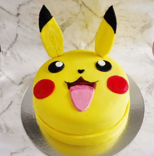 GF Pikachu cake at Vegan Comfort in Auckland