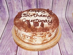 Tiramisu cake at Vegan Comfort in Auckland