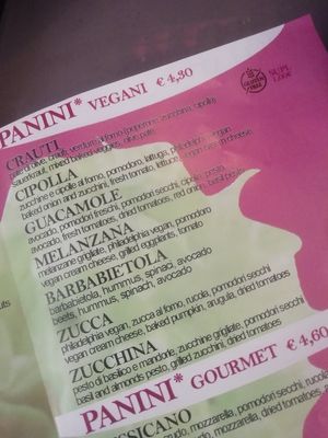 Vegan & gf menu at Cuore Fresco in Catania