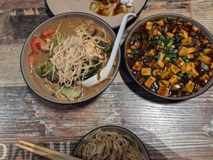 Noodle soup, mapo tofu at Guang Dong in Brussels
