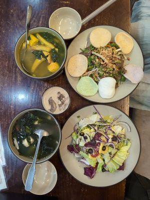 2 soup & 2 salad at Hà Thành in Hanoi