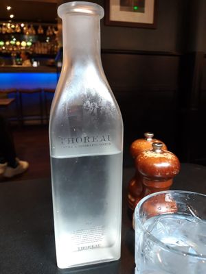 Beautiful water glasses at Froggy's Café in Odense